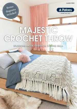 0042 Majestic Crochet Throw Leaflet | RRP$10.25