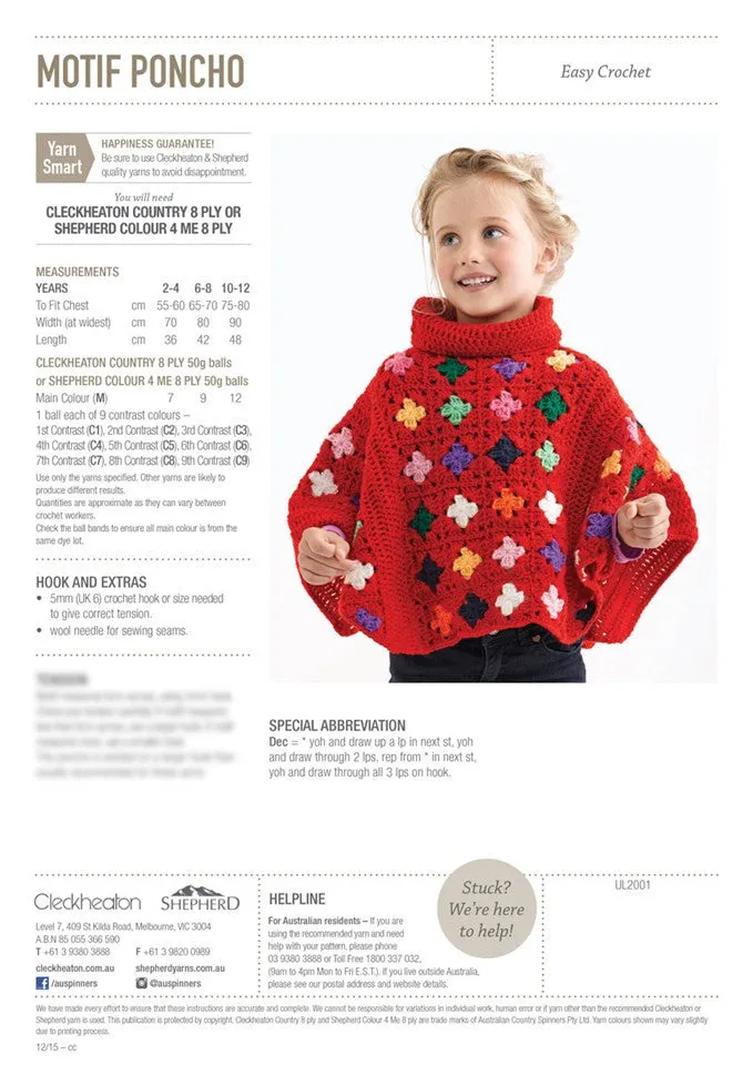 151 Motif Poncho Leaflet