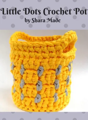 1513 Little Dots Crochet Pot (e-pattern)