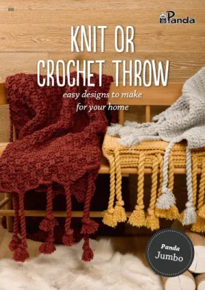 809 Knit or Crochet Throw Leaflet RRP $7.95 d/c
