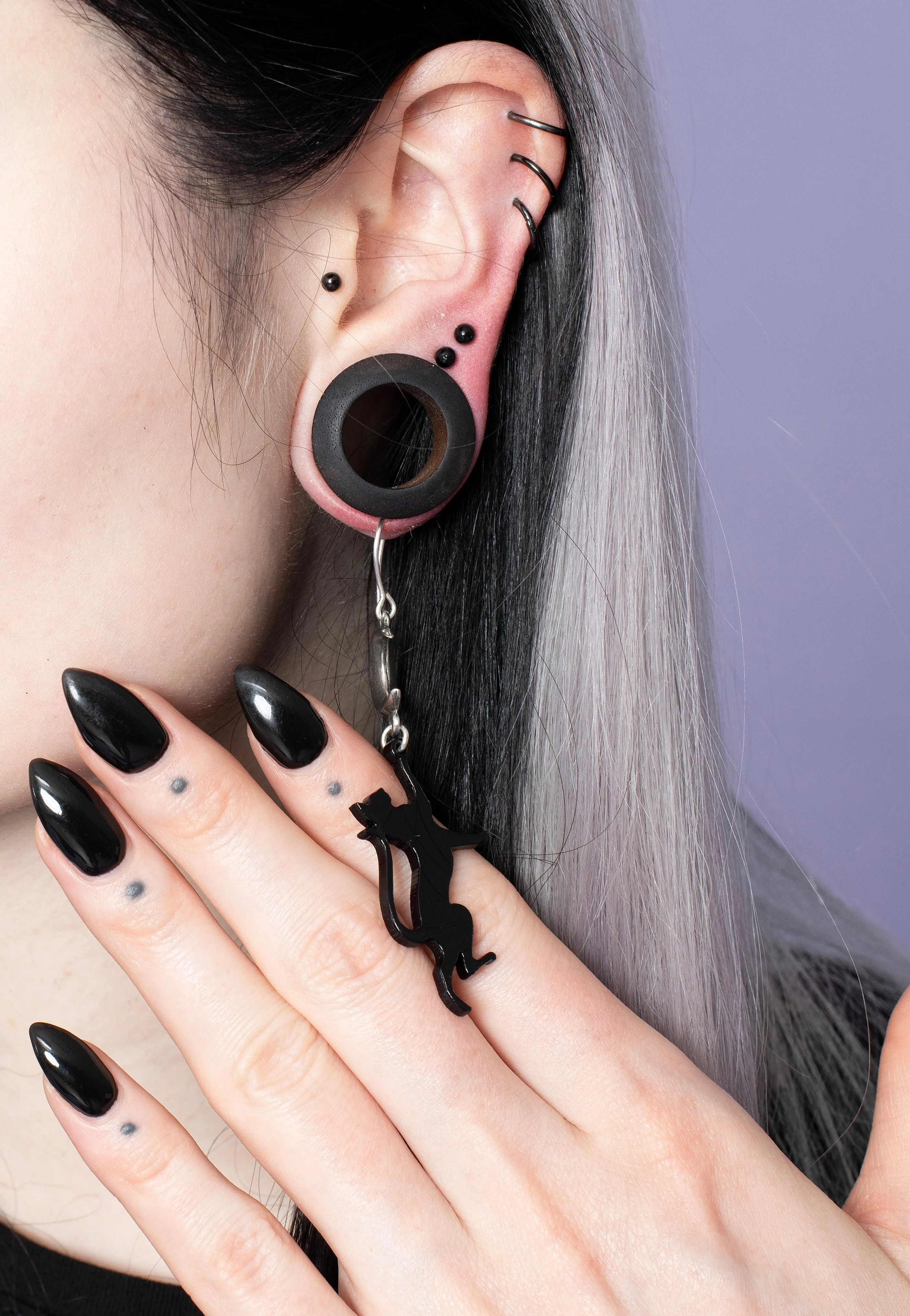 Alchemy England - Feline Moondream Silver - Earring