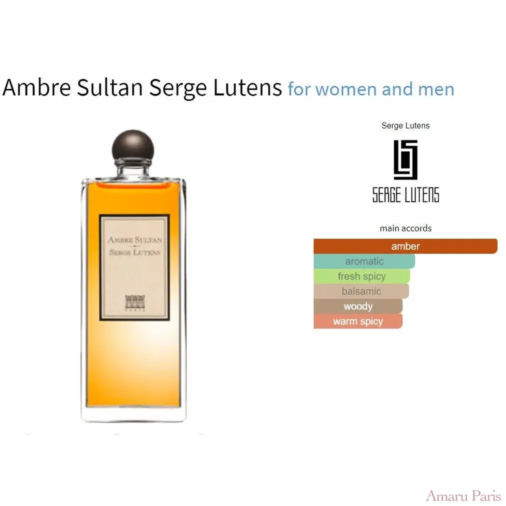 Ambre Sultan Serge Lutens for women and men Decant Fragrance Samples