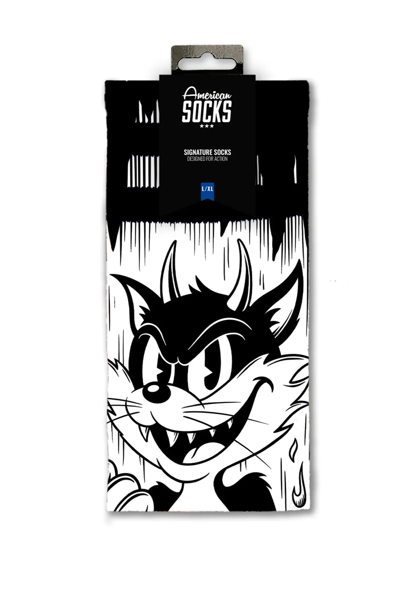 American Socks - Evil Cat Mid High  - Socks