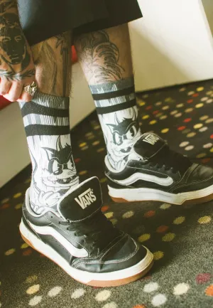 American Socks - Evil Cat Mid High  - Socks