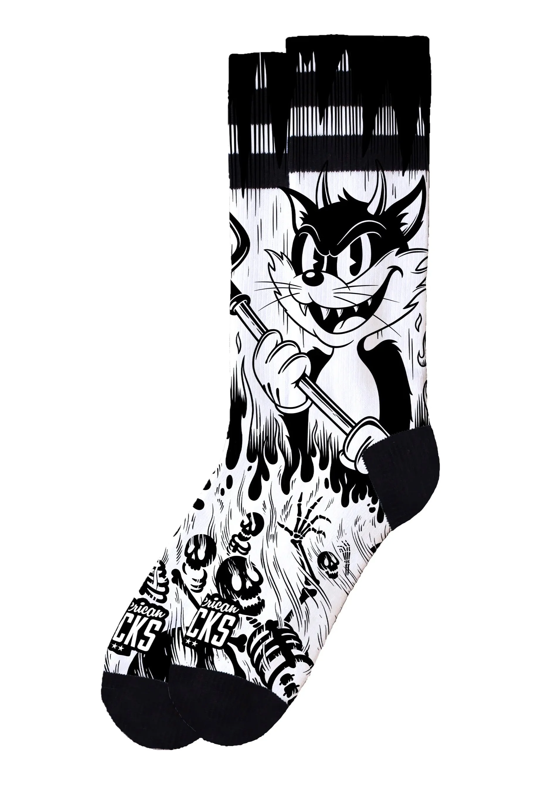 American Socks - Evil Cat Mid High  - Socks