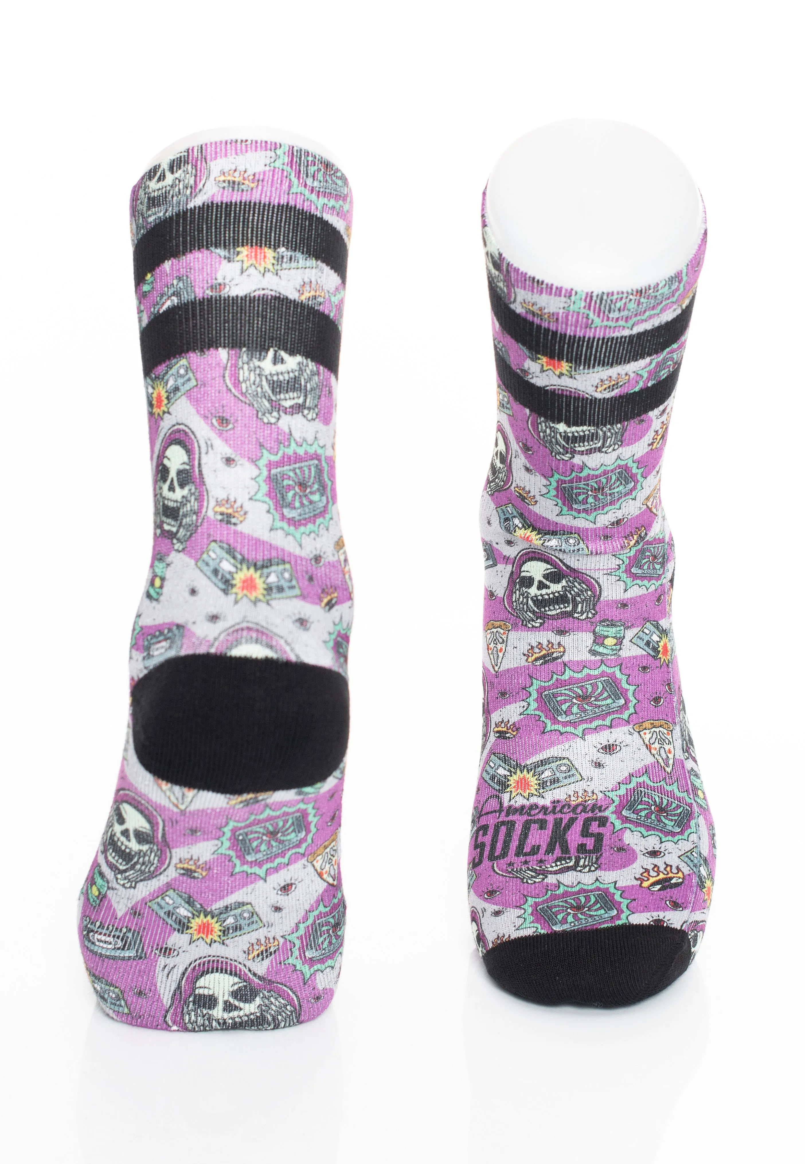 American Socks - Horror Time Mid High Purple - Socks