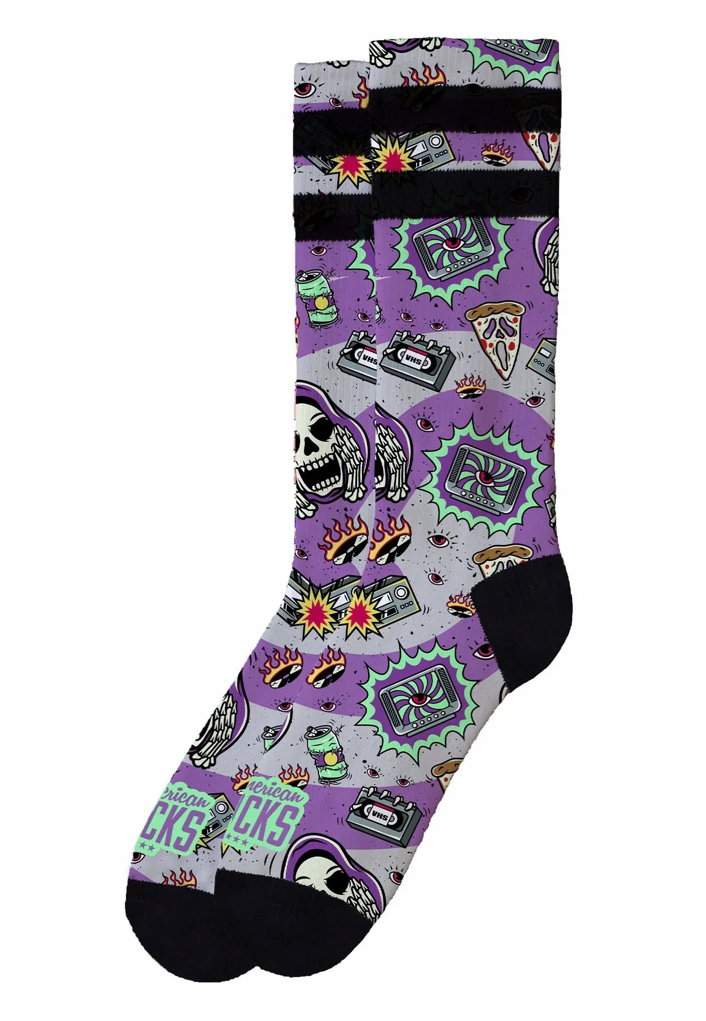 American Socks - Horror Time Mid High Purple - Socks
