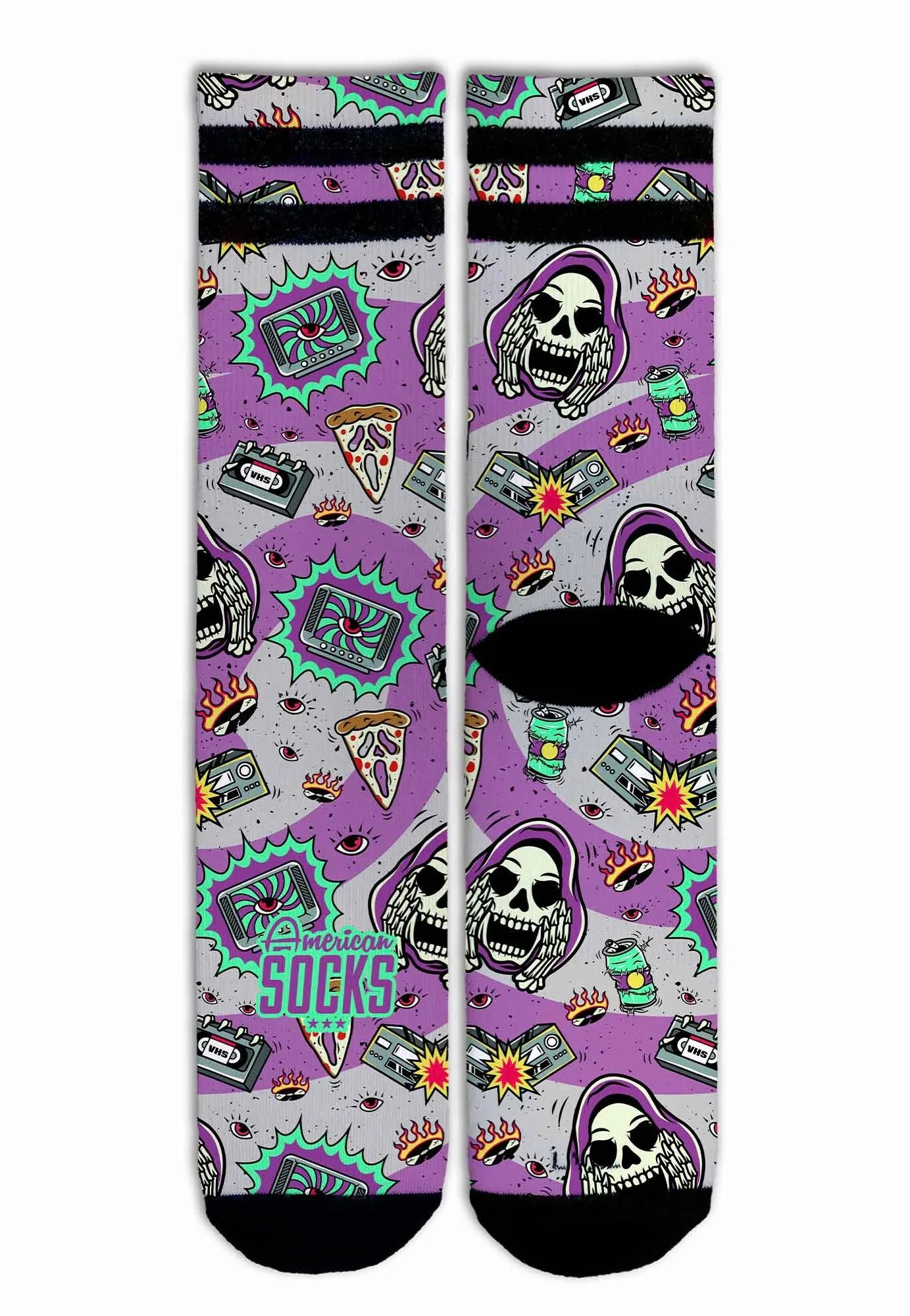 American Socks - Horror Time Mid High Purple - Socks