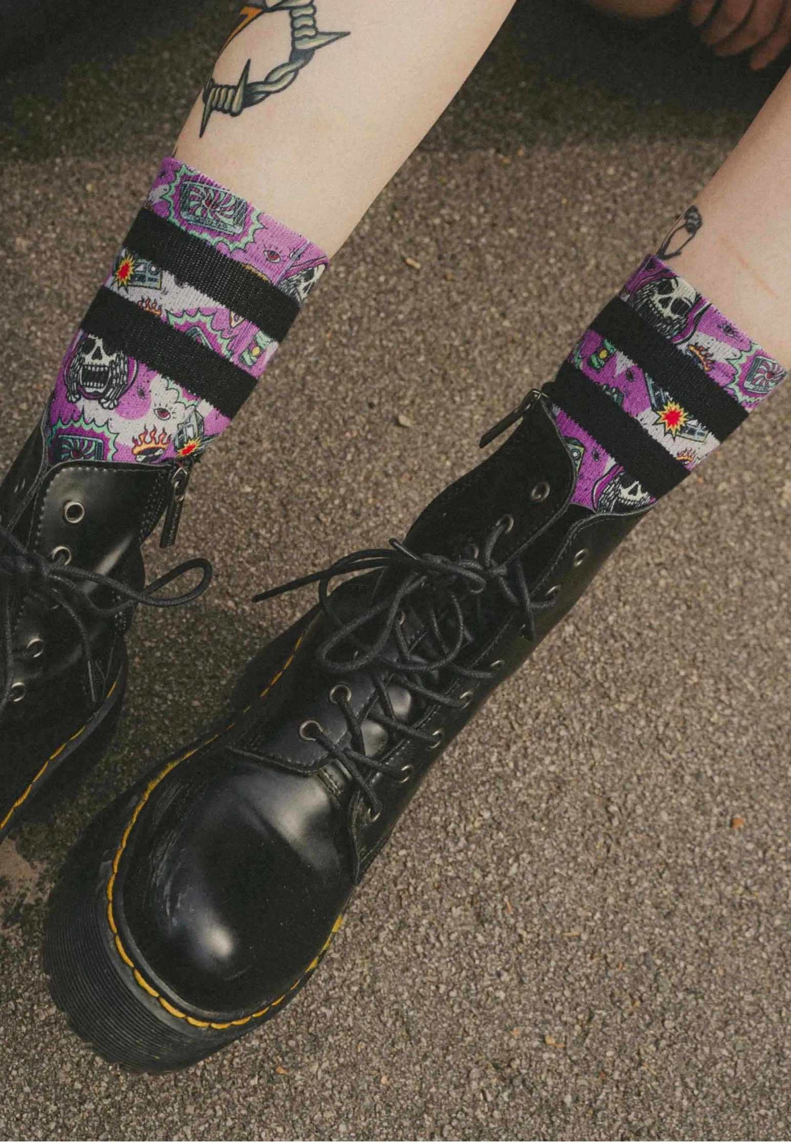 American Socks - Horror Time Mid High Purple - Socks