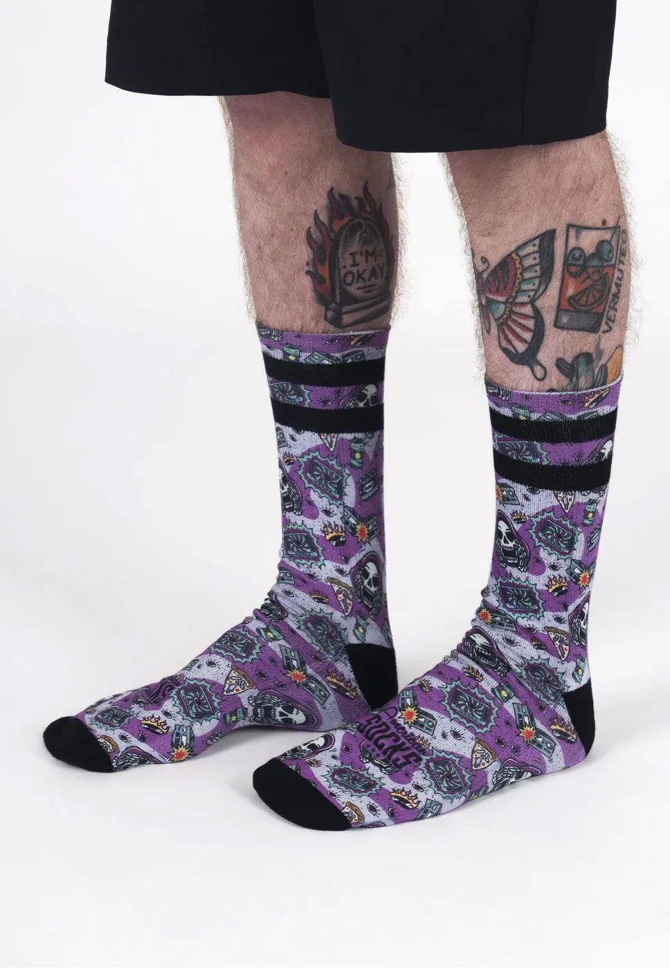 American Socks - Horror Time Mid High Purple - Socks