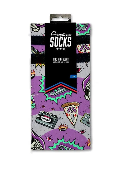 American Socks - Horror Time Mid High Purple - Socks
