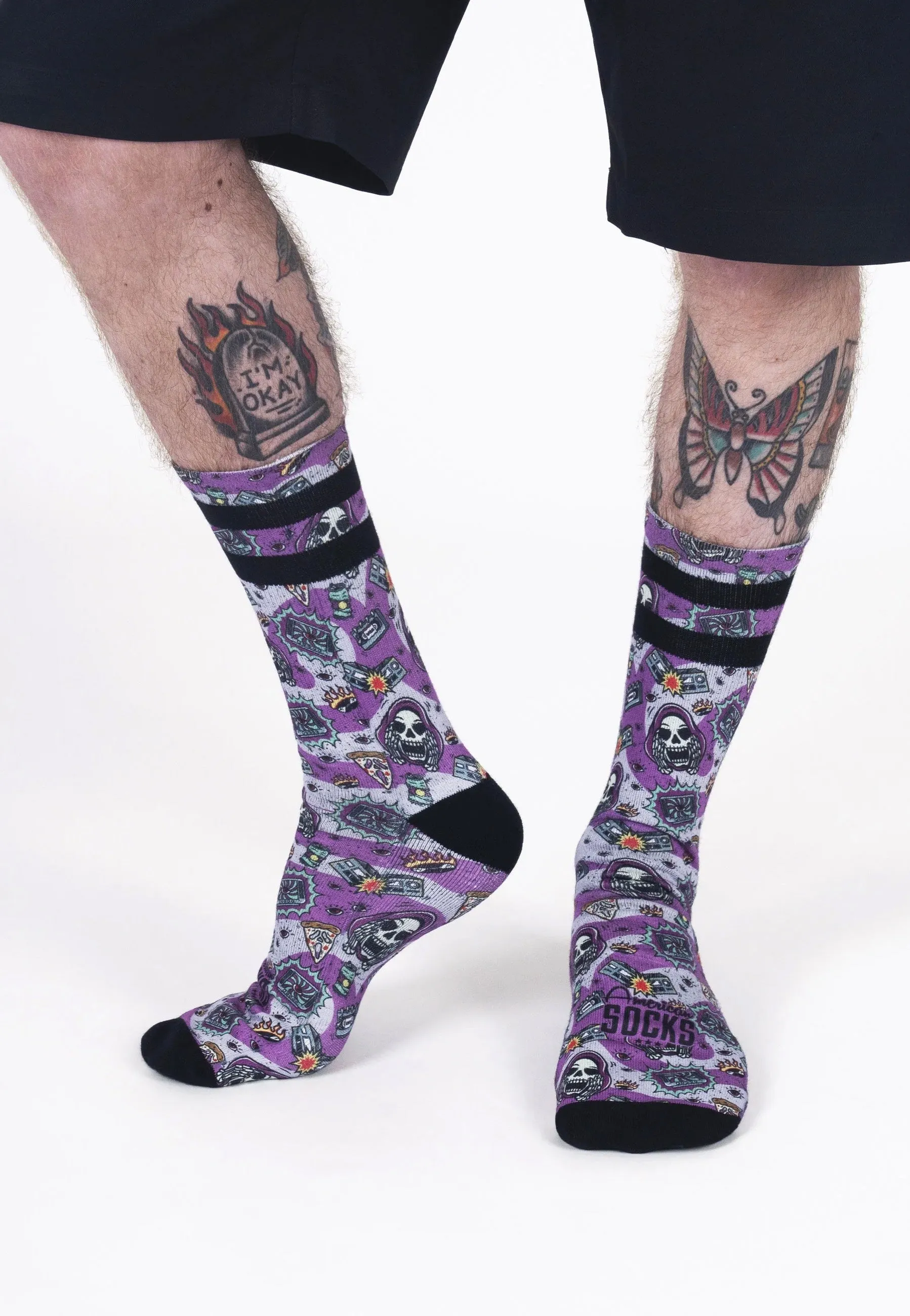 American Socks - Horror Time Mid High Purple - Socks