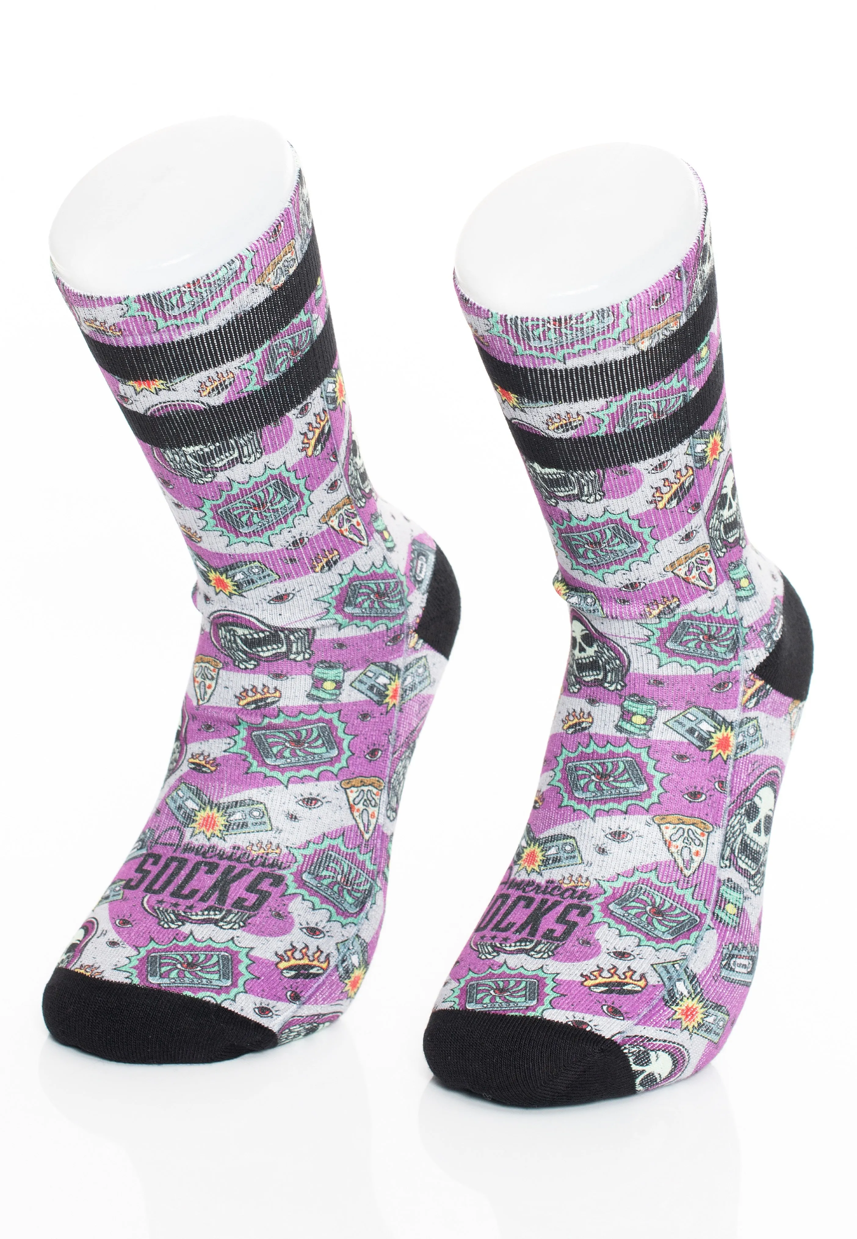 American Socks - Horror Time Mid High Purple - Socks
