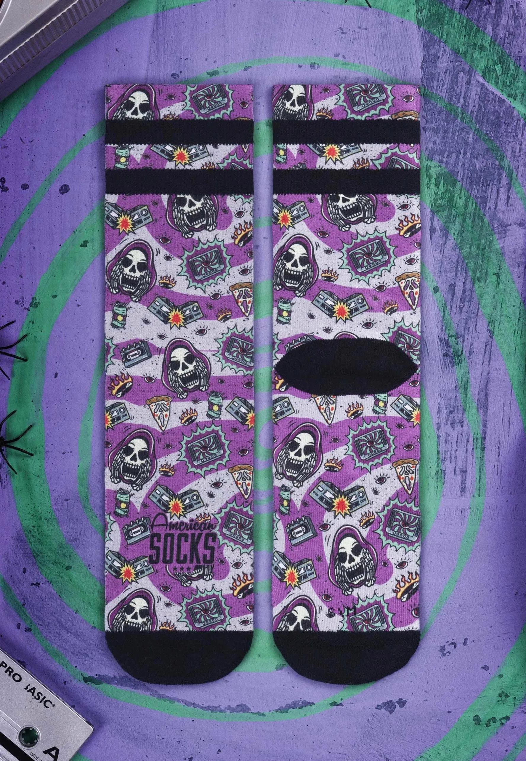 American Socks - Horror Time Mid High Purple - Socks