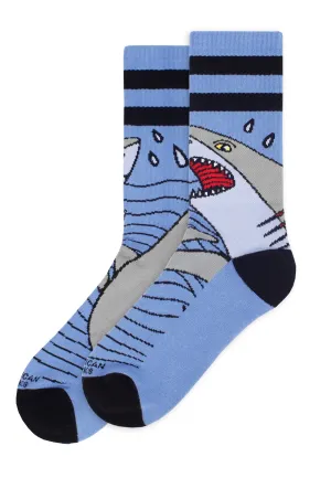 American Socks - Shark Strike Mid High Purple - Socks
