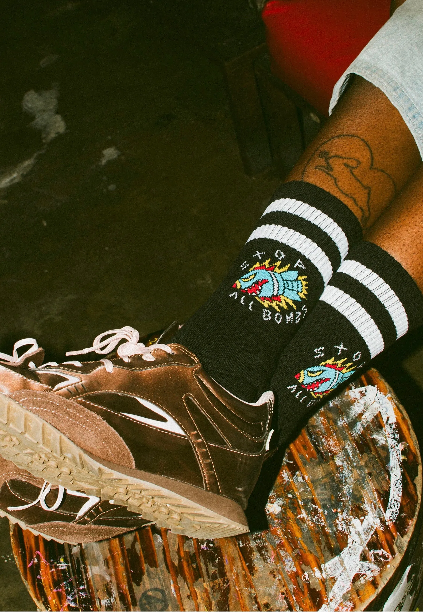 American Socks - Stop All Bombs Mid HighBlack - Socks