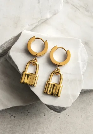 Ask & Embla - Knox Lock Huggie Gold - Earrings