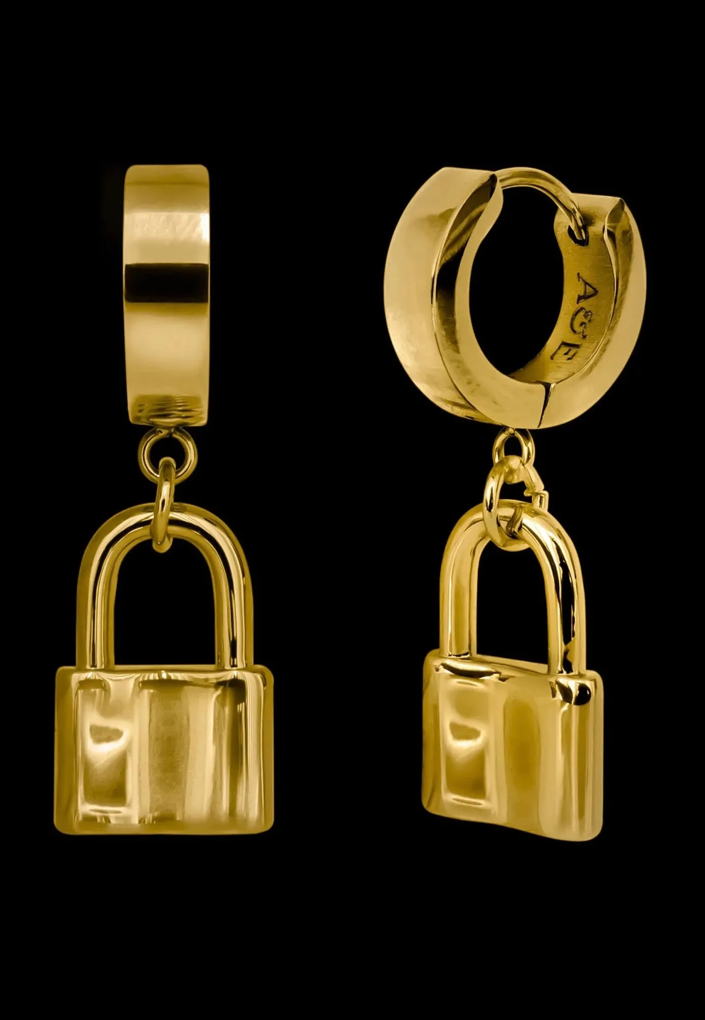 Ask & Embla - Knox Lock Huggie Gold - Earrings