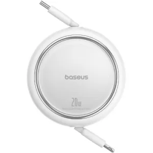 Baseus Free2Pull Retractable Charging Cable USB-C to Ip, 20Watts, 1Mm, Moon White