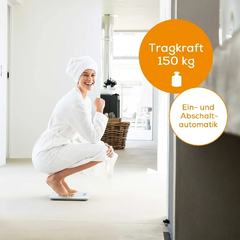 Beurer Glass Bathroom Scale / Kompakt Glass Elegant Standard Scale Weighing Up To 150 Kg