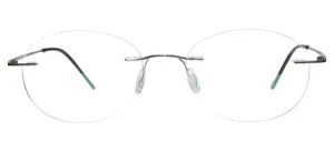Blue Light Blocking Glasses Oval Rimless 201966 Eyeglasses Includes Blue Light Blocking Lenses