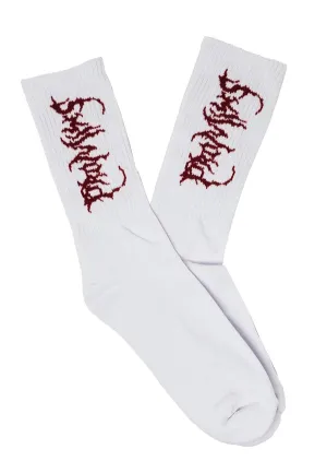 Broken Promises - Graveyard White - Socks