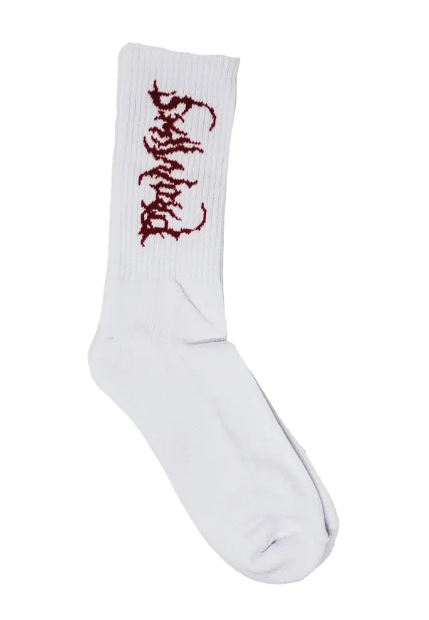 Broken Promises - Graveyard White - Socks