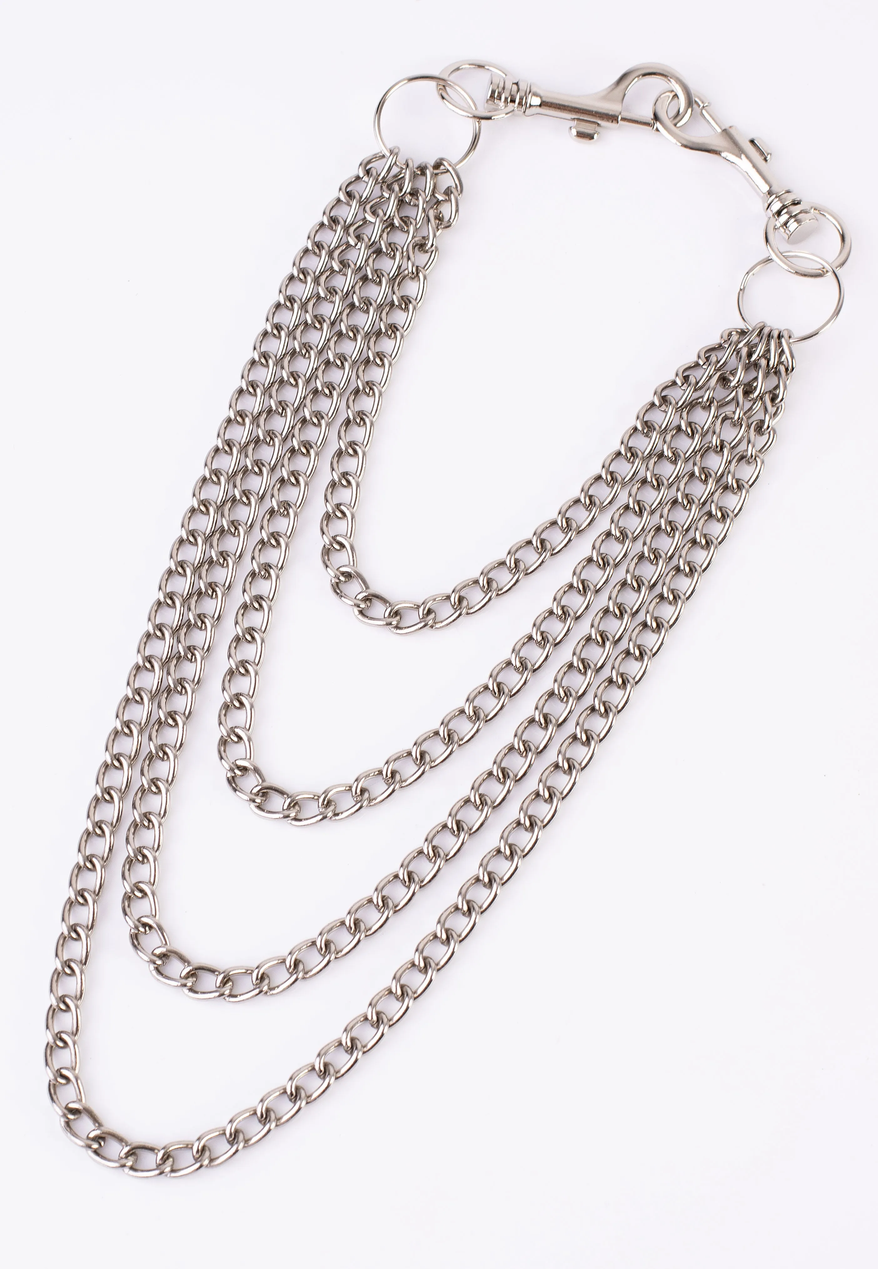 Bullet69 - 4 Row Metal W 2 Large Rings - Jeans Chain