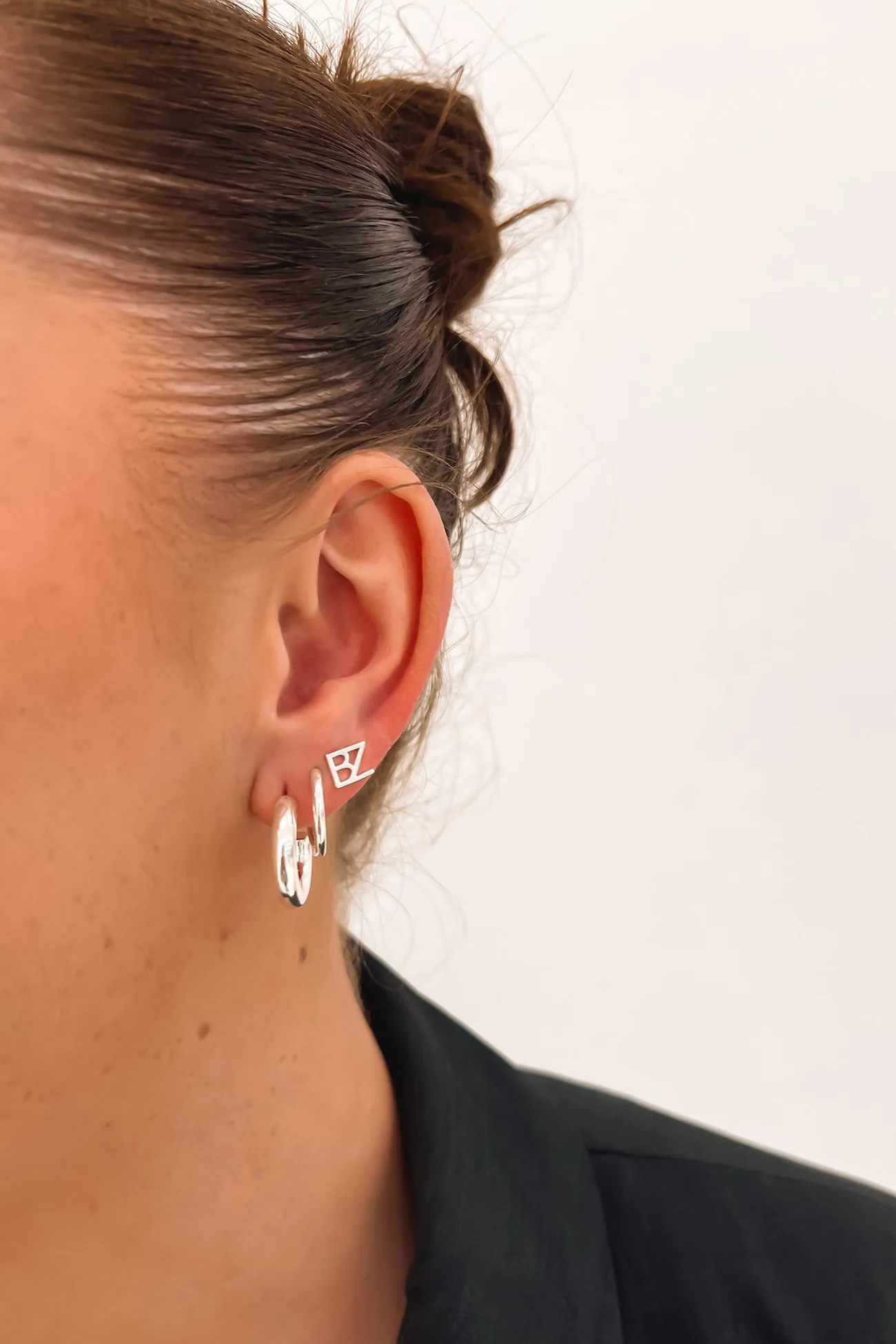 BZ Stud And Hoops 3 Pack Silver