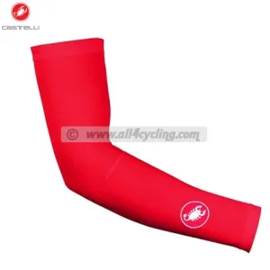Castelli Lycra arm warmers - Red