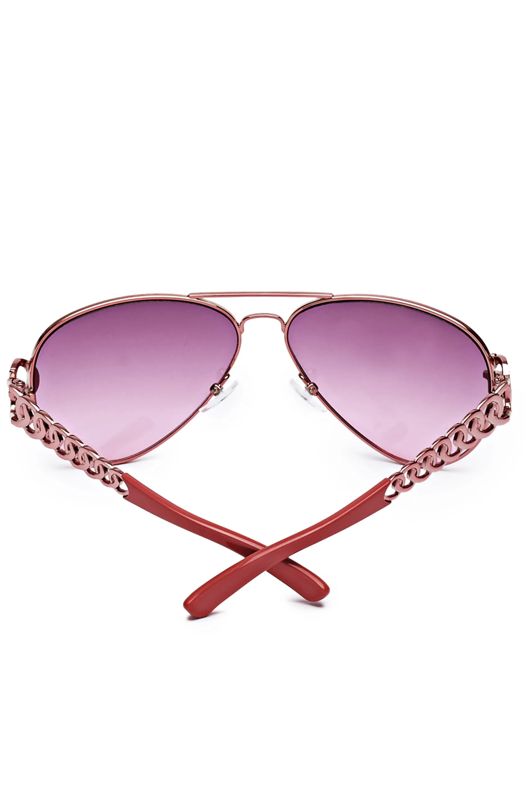 Chain-Link Aviator Sunglasses