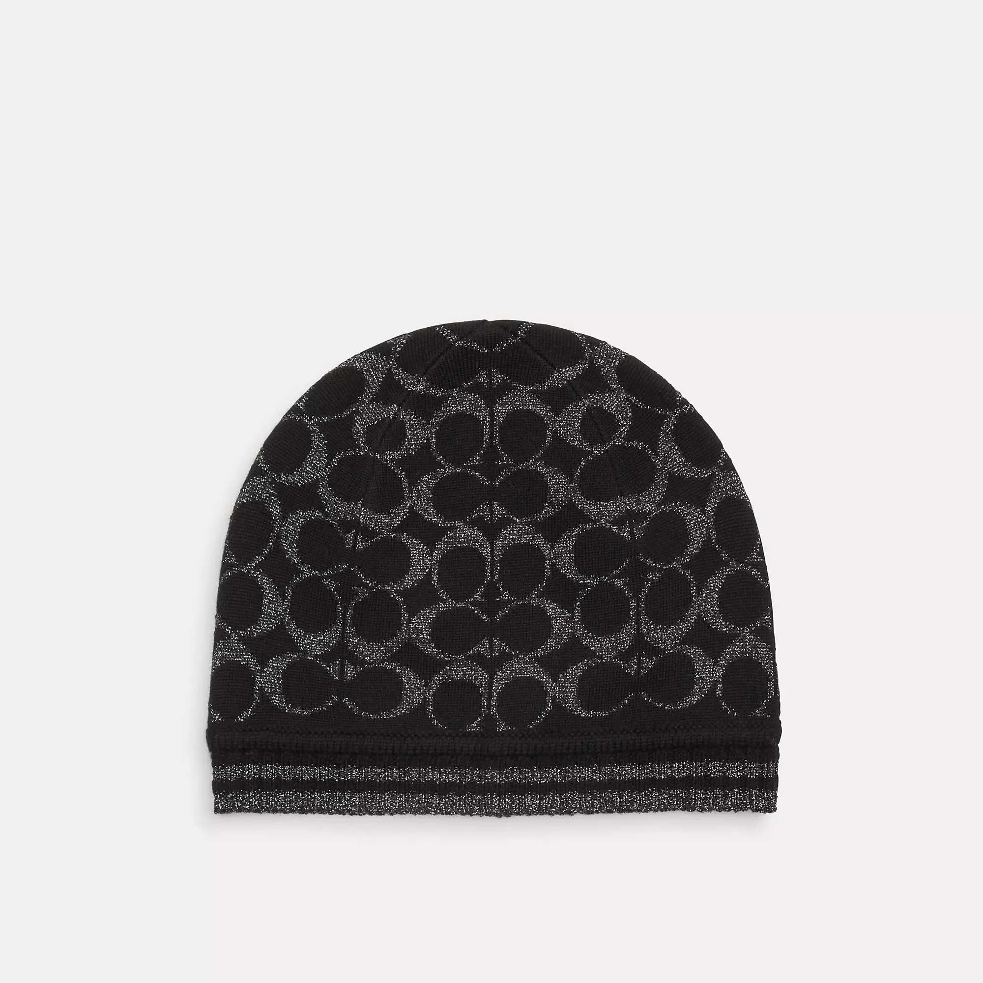 Coach Outlet Signature Metallic Knit Beanie