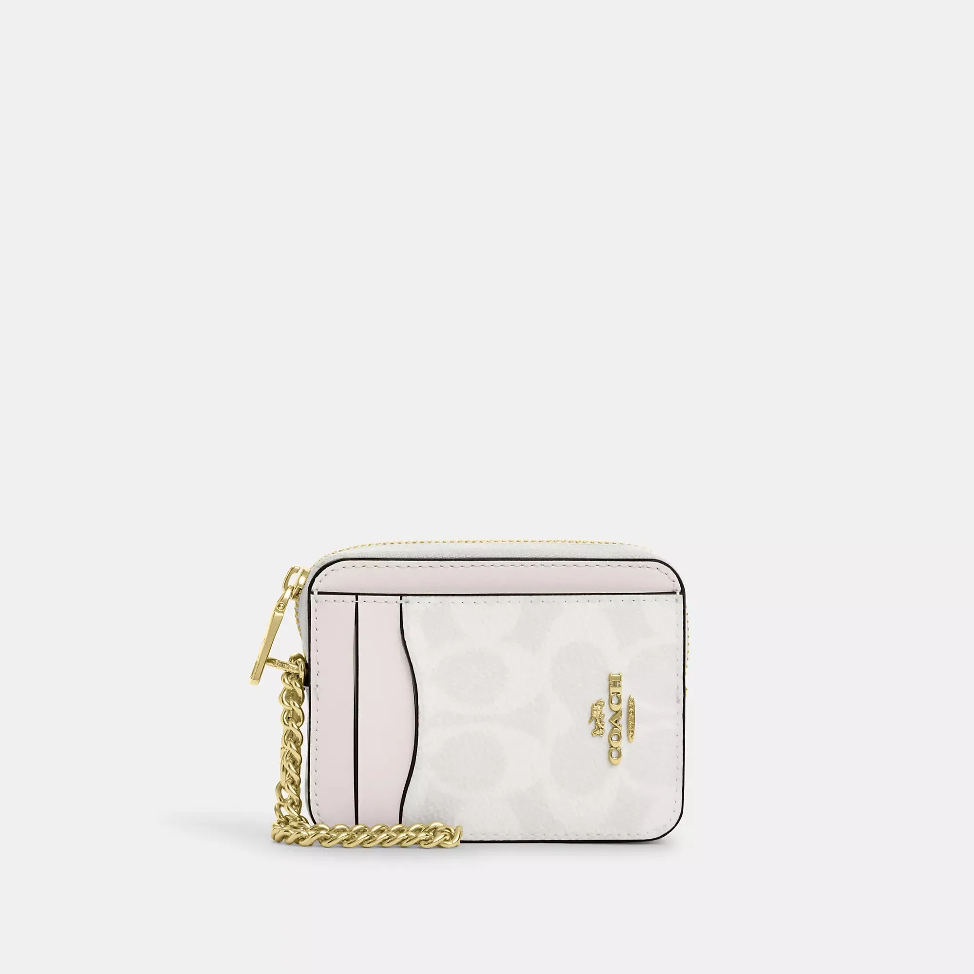 Coach Outlet Zip Card Case In Signature Canvas