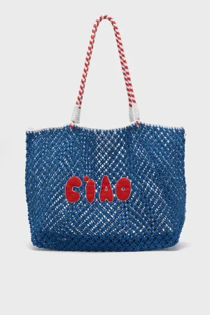 Cobalt with Poppy Ciao L'ete Tote