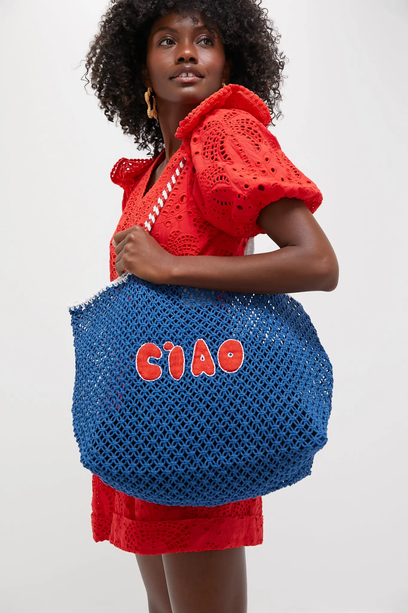 Cobalt with Poppy Ciao L'ete Tote
