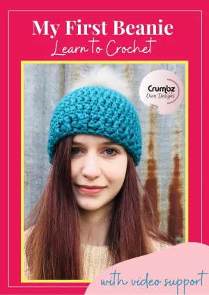 COD035 My First Crochet Beanie (e-pattern   video tutorial)