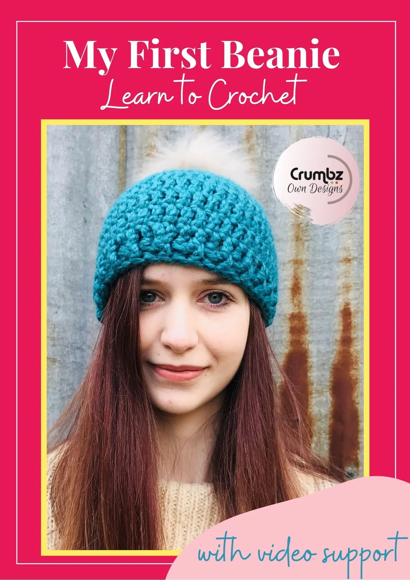 COD035 My First Crochet Beanie (e-pattern   video tutorial)