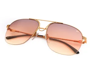 Collins Half Rim 24KT Gold