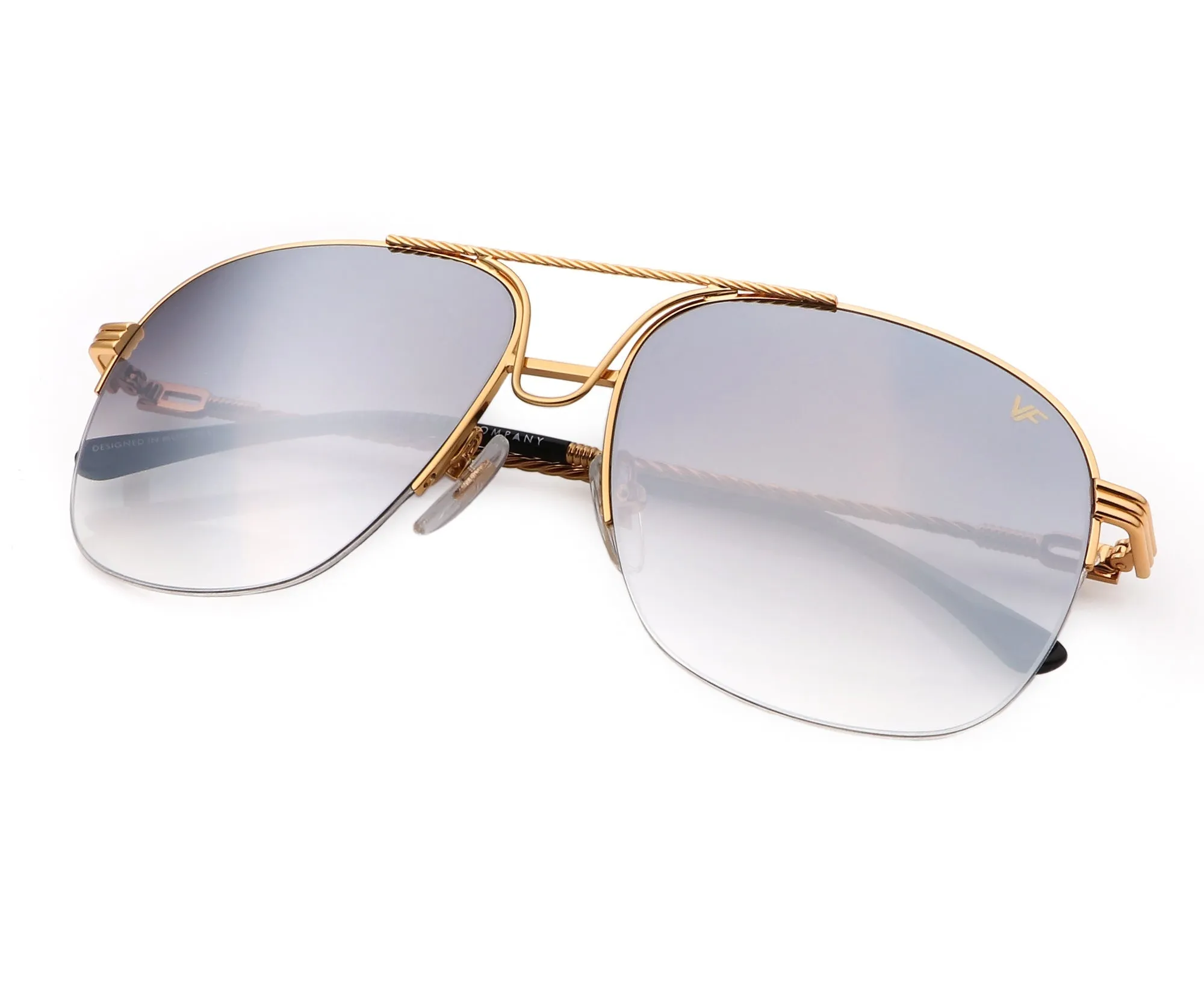 Collins Half Rim 24KT Gold