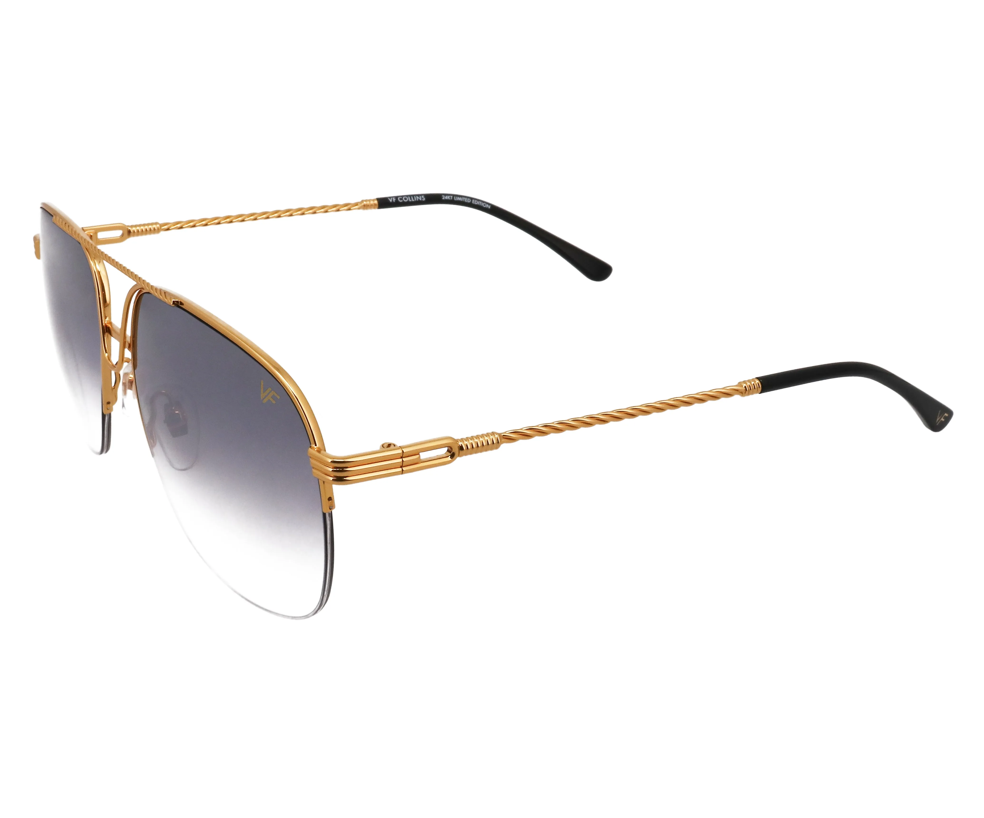 Collins Half Rim 24KT Gold