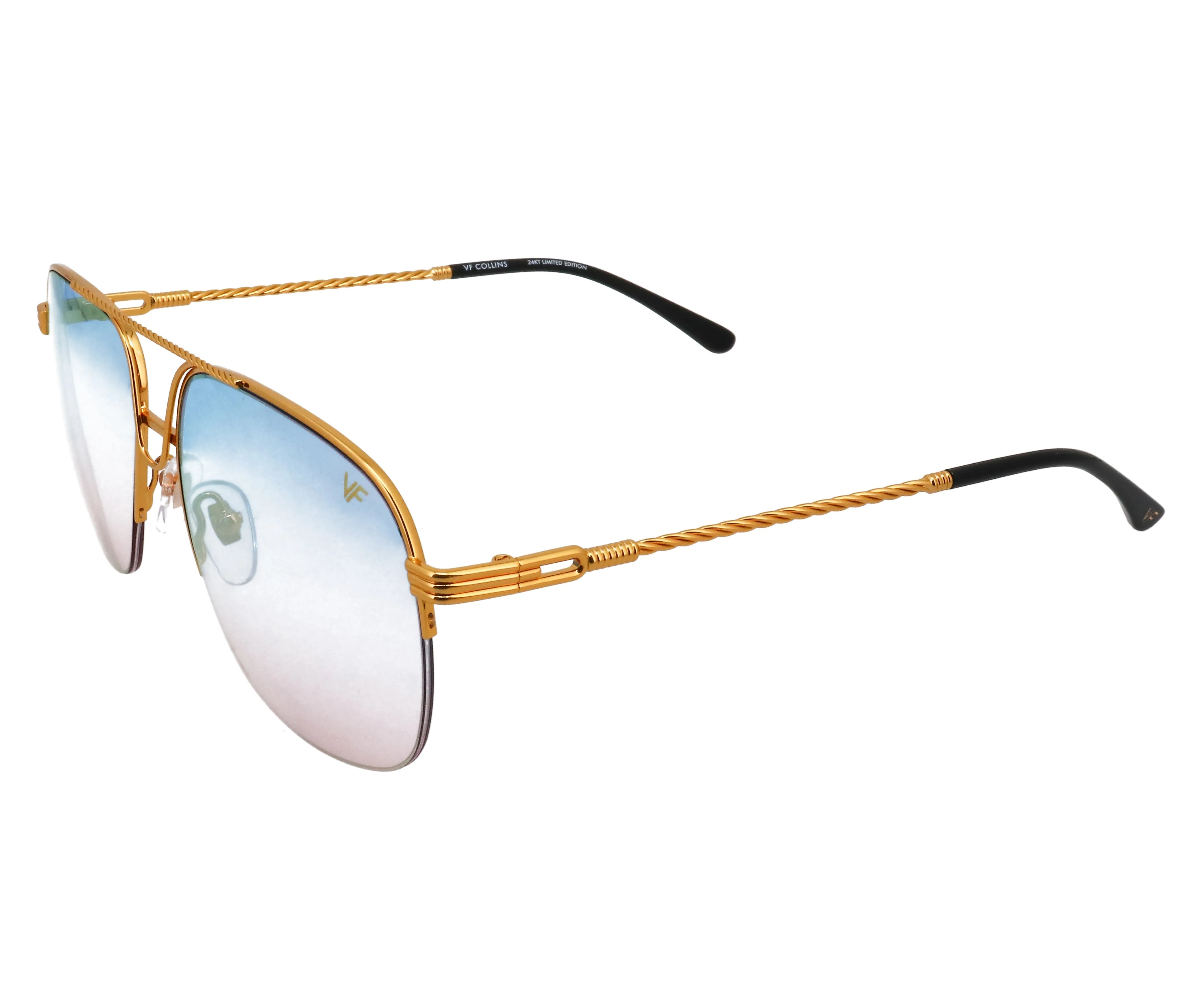 Collins Half Rim 24KT Gold
