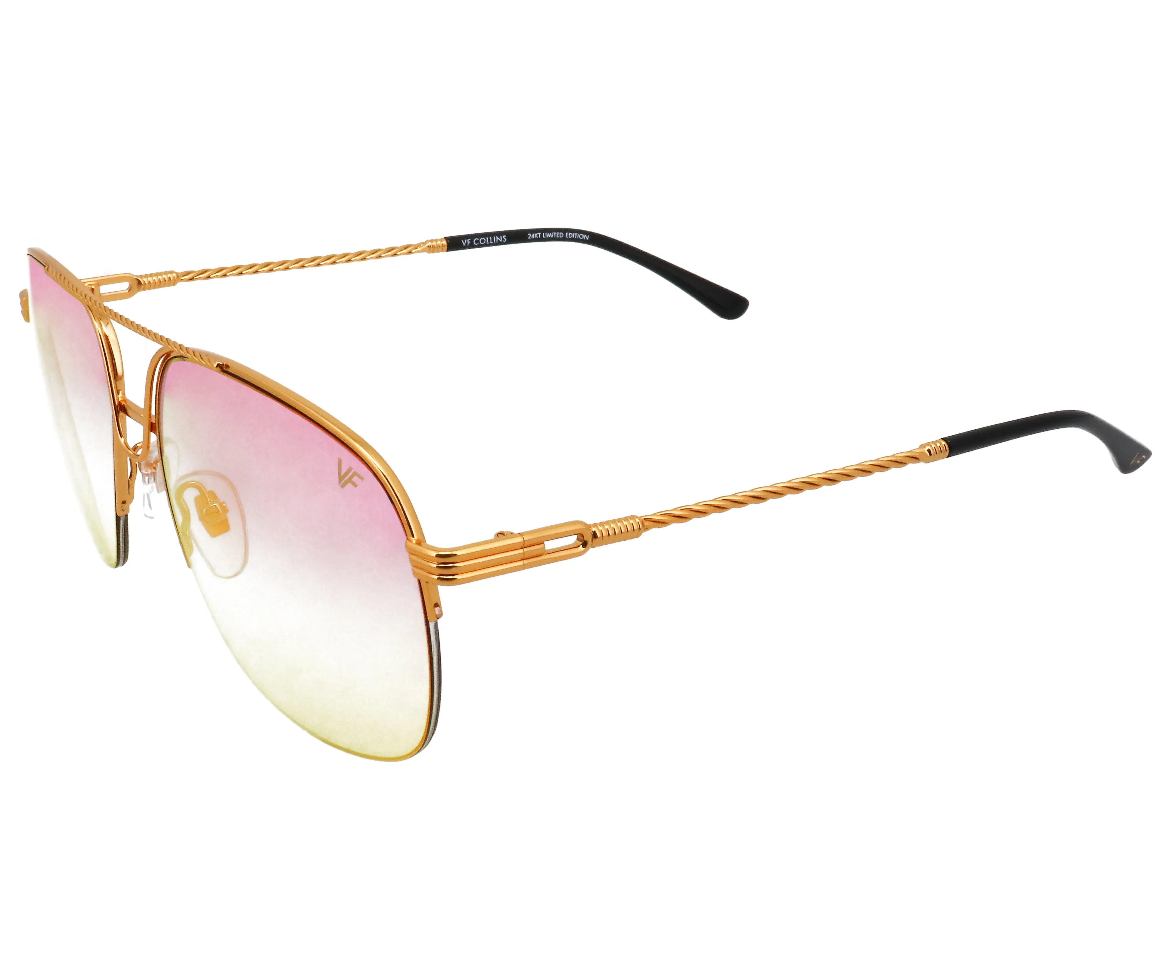 Collins Half Rim 24KT Gold