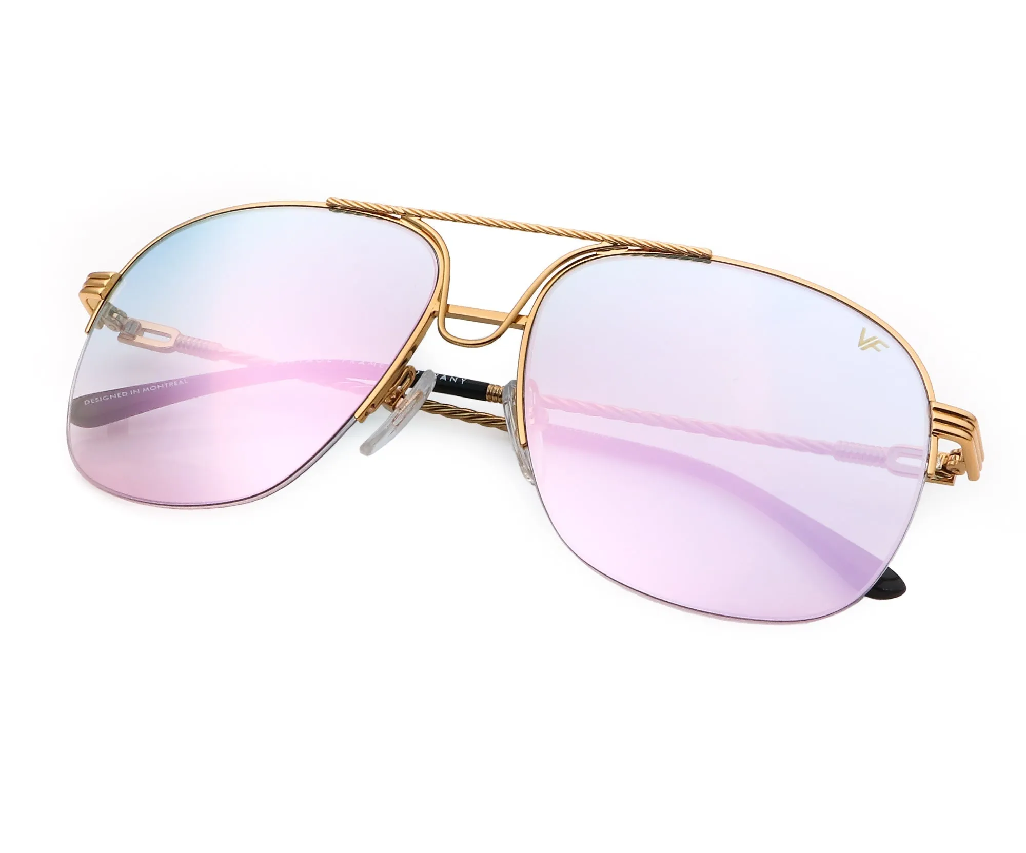 Collins Half Rim 24KT Gold