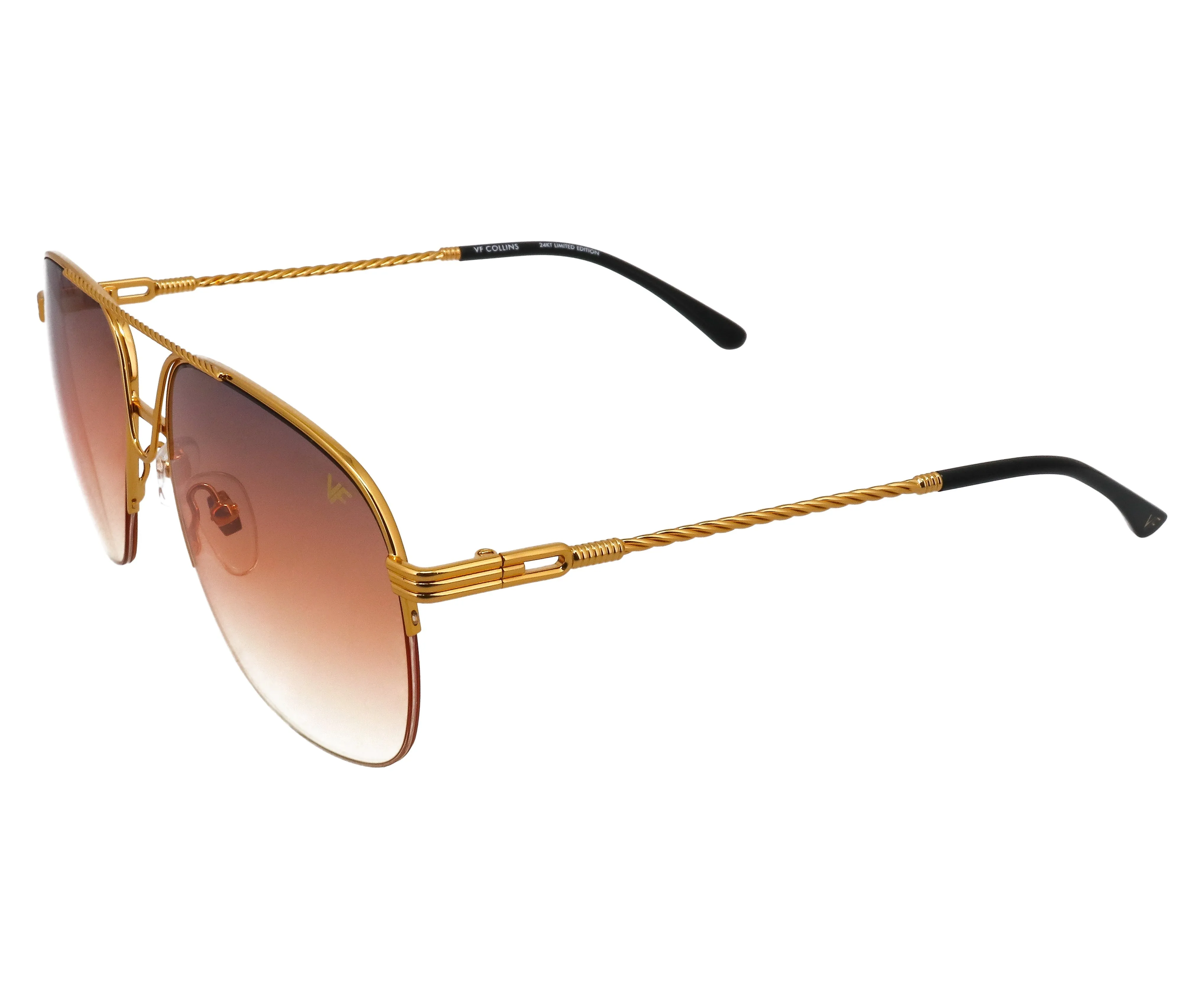 Collins Half Rim 24KT Gold