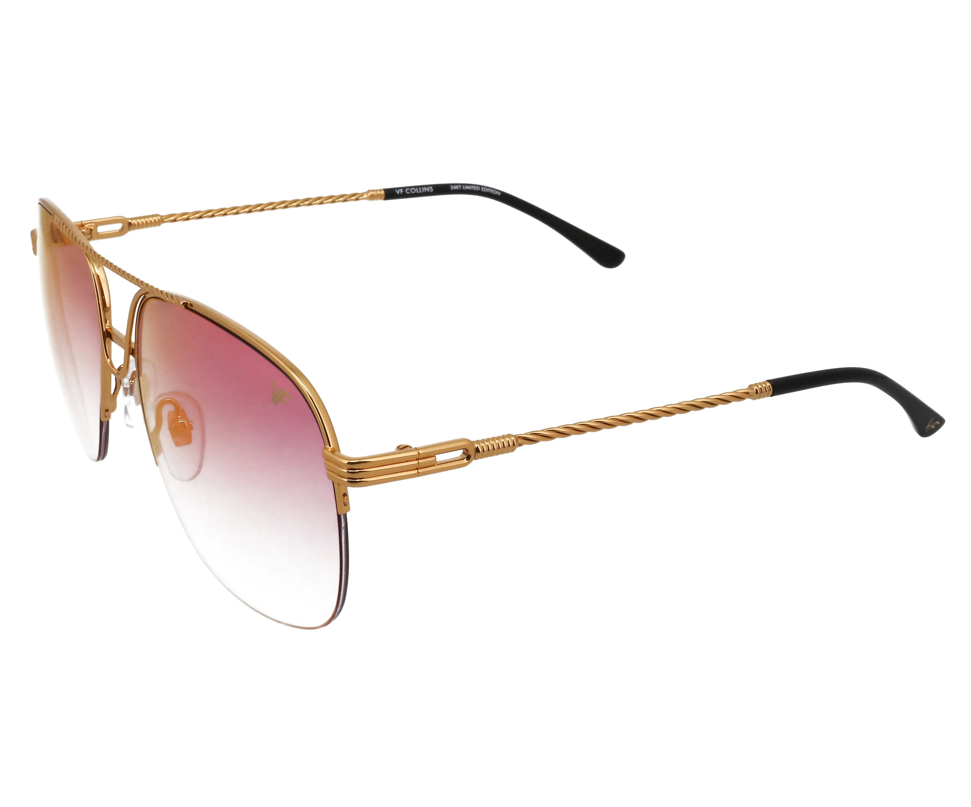Collins Half Rim 24KT Gold