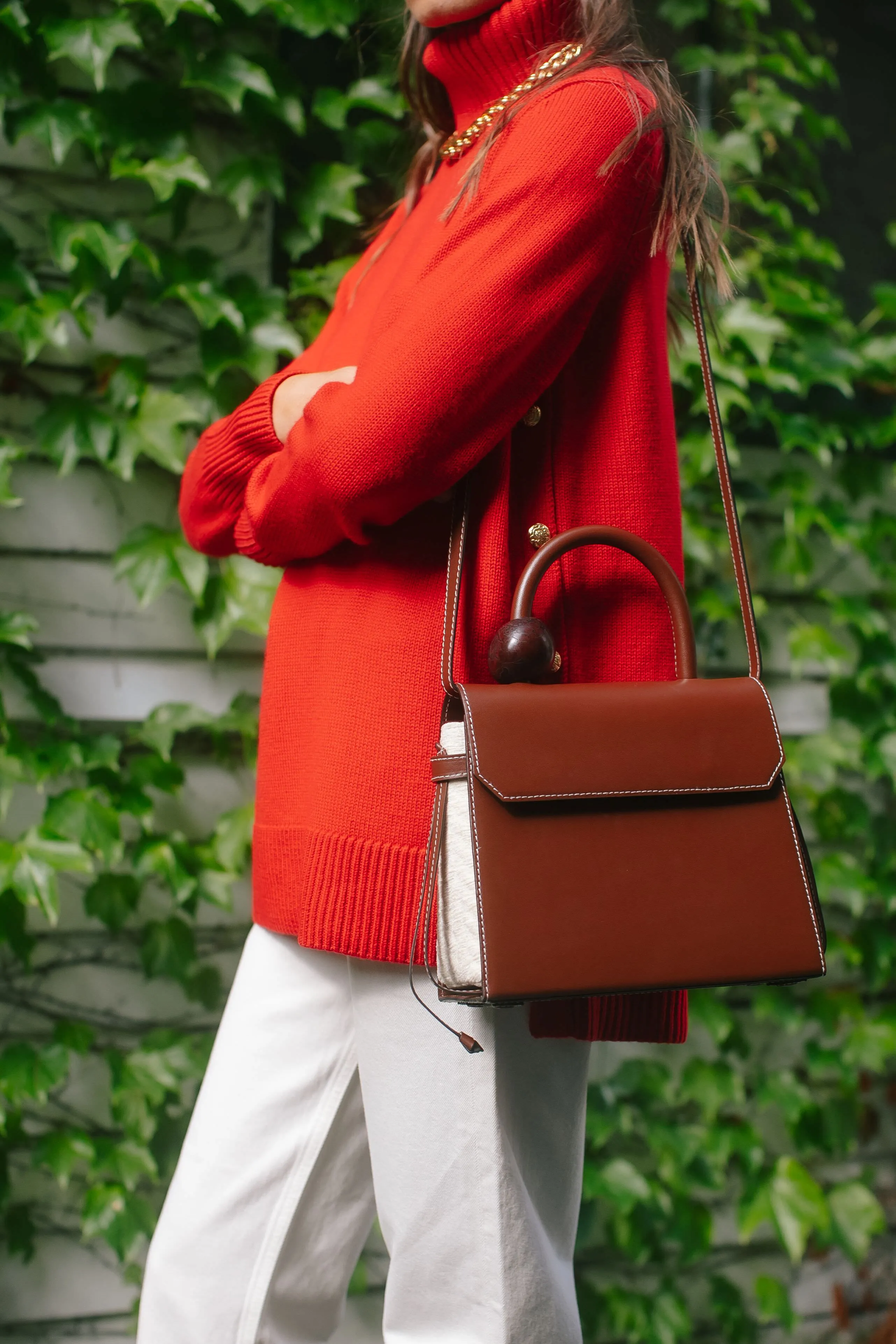Cuoio Cari Napa Quilted Satchel