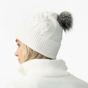 Daily Sports Amedine Knit Hat (pom pom) - White