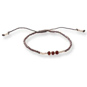 Decent Garnet Bracelet Silver Coloured