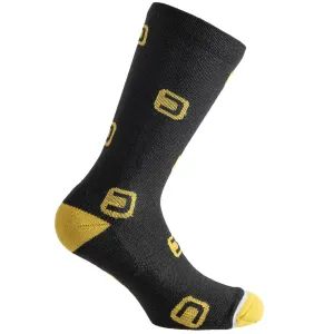 Dotout Square Winter Socks - Black Yellow 
