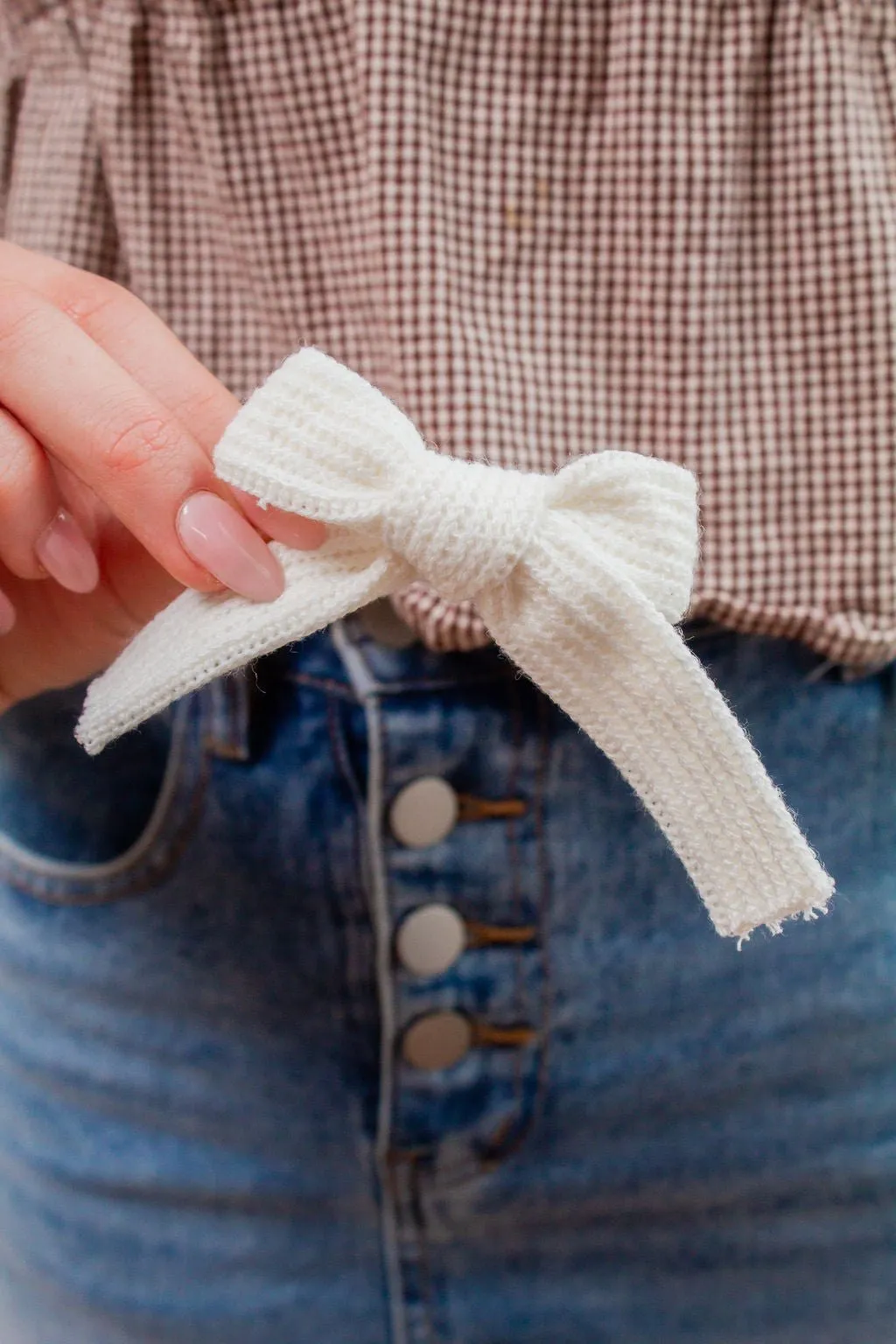 Ellie Knit Bow Clip Andi